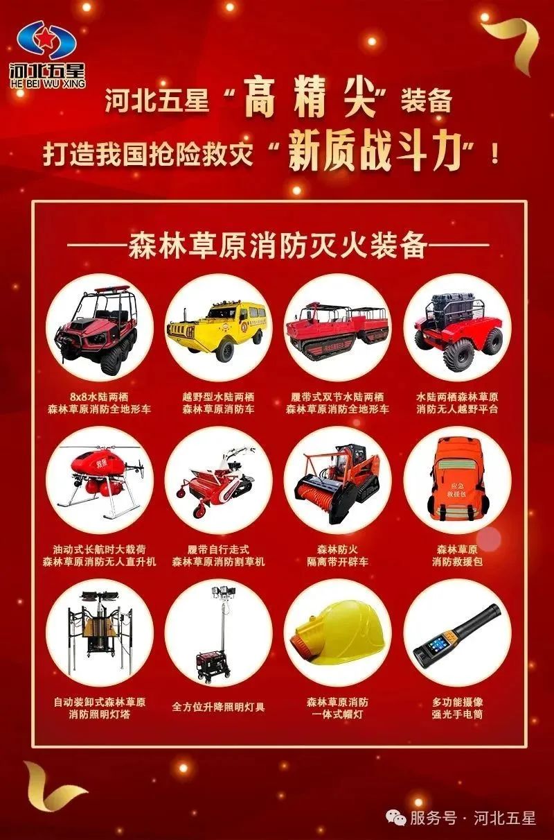 河北五星“高、精、尖”森林草原消防滅火裝備，打造我國搶險救災“新質戰斗力”